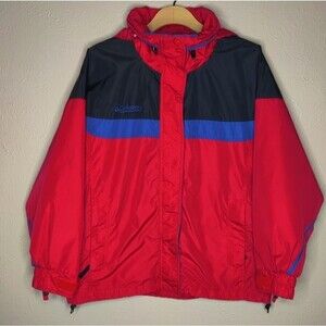 Columbia Vintage 90's Moraine Pass Color Block Hooded Jacket in Women's Sz Large